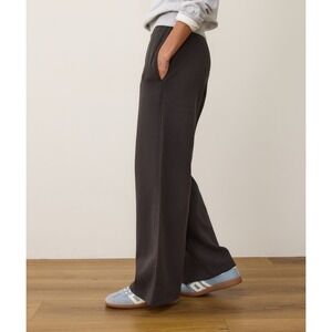 Marine Layer Cloud 9 Fleece Wide Leg Sweatpant Faded Black Large New With Tags